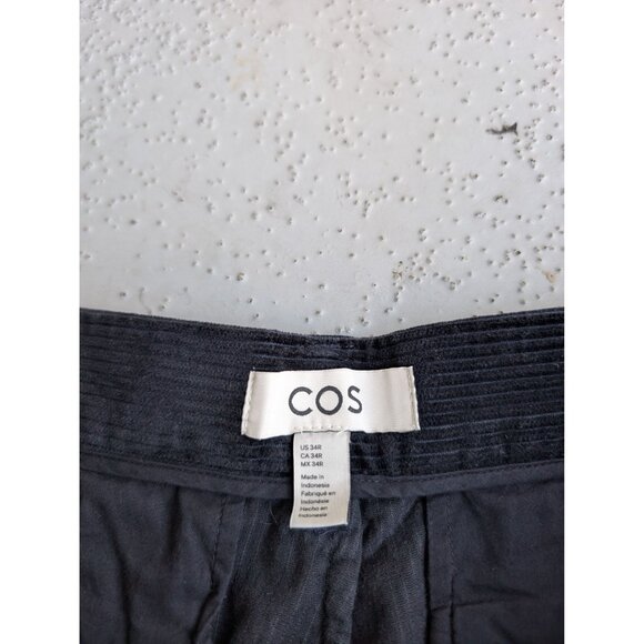 Cos corduroy joggers black Pants size 34 - Picture 4 of 7